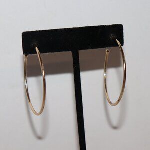 Beautiful gold hoop earrings 1.75"